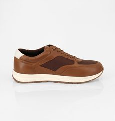 Pegasus Leather Wide Fit Trainer - MJ082